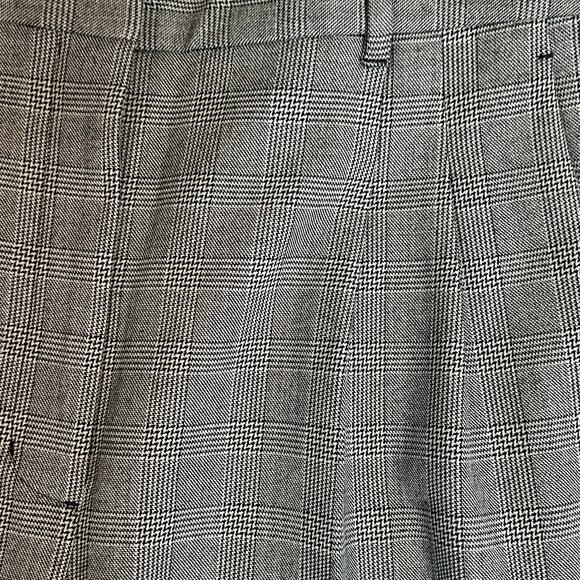 Wilfred the effortless pant black white plaid pleated high rise wide leg size 12 - Picture 3 of 8